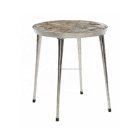 Nouvelle conception, table d'appoint en aluminium brut antique, moulée par injection, meubles traditionnels, chambre d'hôtel, salon, Azora pliable