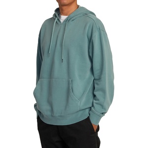 Sweat à capuche thermique 100 % coton pour homme, grande taille, couleur unie, hiver, épaules tombantes, anti-rétrécissement, en polaire - Product Image 1