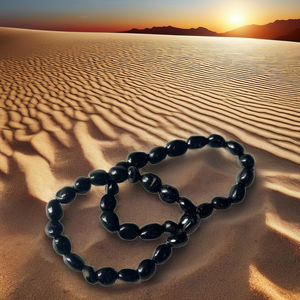 สร้อยข้อมือสไตล์โบฮีเมียนประดับด้วยลูกปัดหินอาเกต สร้อยลูกปัด ผลิตในอินเดีย - Product Image 6