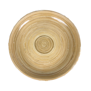 Bol de fruits rond en bambou fait à la main avec piédestal d'incrustation de Capiz de feuille jaune pour la décoration intérieure de cuisine pour les fêtes - Product Image 4