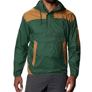 2026 Custom <b>Pullover</b> Hooded Windbreaker <b>Jacket</b> Half Zip Outdoor Lightweight Hiking Camping Casual Streetwear <b>Mens</b> Utility Coat - Product Image 1