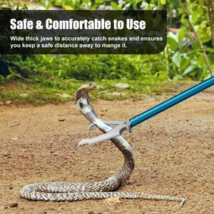 Professional Snake Catcher Stick Collapsible Reptile Tongs Rattlesnake <b>Grabber</b> <b>Tool</b> Safe Handling Equipment Durable Metal Grip - Product Image 6