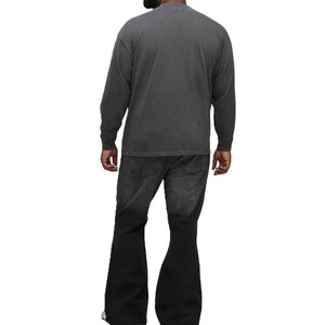 T-shirts pour hommes à manches longues, coupe ample, col rond, style hip-hop, imprimés en relief, streetwear, marque privée, personnalisation OEM - Product Image 2