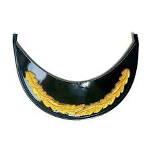 Gorras con visera bordadas para bandas de marcha, al por mayor, con diseños curvos de hilo de bullion francés, viseras de bullion de Mylar a cuadros para fiestas - Product Image 2