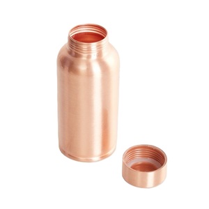 Indian Handmade Plain Pure Copper Water Bottle Workout Exercise Water Bottle for <b>Camping</b> Leak-Proof Water Bottles - Product Image 4