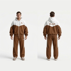 Survêtement en molleton de coton lourd personnalisé |   Ensemble sweat à capuche oversize à épaules tombantes et pantalon de jogging large - Product Image 5