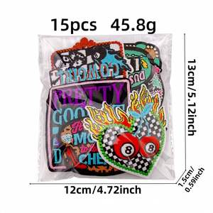 Patchs brodés perlés personnalisés, appliques de perles de rocaille tendance pour vestes, sacs, chapeaux, vêtements, tissu sergé, thermocollants, vente en gros - Product Image 3