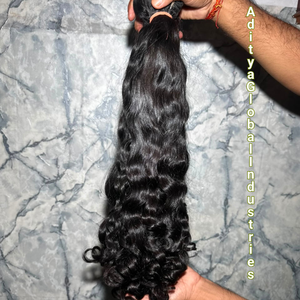 Extensiones de Cabello Rizado y Voluminoso de Calidad Premium, Cabello de Templo del Sur de la India, Cabello de un Solo Donante - Product Image 1