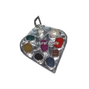 Pendentif en Agate de guérison 9 plaques vasu, pendentifs des sept chakras - Product Image 2