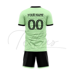 Tenue de football de haute qualité 2026 en polyester, maillot de football à col rond avec short, uniforme de football avec nom d'équipe personnalisé - Product Image 6