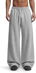 Custom Unisex Grey Color Baggy Sweatpants Heavyweight Cotton Oversized Joggers Streetwear OEM ODM Wholesale Manufacturer - Product Image 2