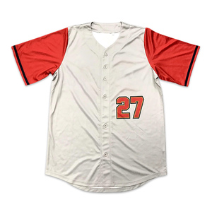 Custom Blank Baseball Uniform Multicolor Men's Baseball Jersey Digital Print Button-Front Athletic Sports Jersey Baseball - Product Image 6