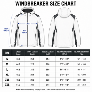 Chaqueta con capucha y cremallera en el pecho, resistente a la intemperie, cortavientos, deportiva, utilitaria, transpirable, de poliéster. - Product Image 6