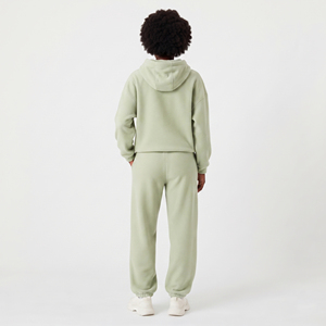 Sweat-shirt à capuche pour femme, hiver, uni, streetwear, 100% polyester polaire, coupe ample oversize et carrée, style survêtement, avec pantalon large - Product Image 2