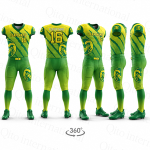 Ensemble de maillots et pantalons de football américain personnalisés sublimés pour jeunes et adultes, vêtements de sport d'équipe, fournisseur d'usine OEM ODM - Product Image 4