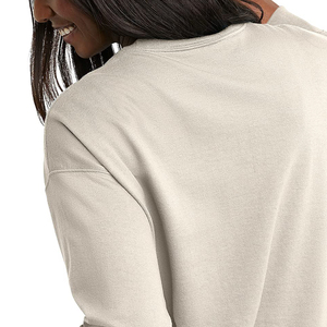 Sudadera de Primera Calidad, Estilo Casual Urbano, Hombros Caídos, Transpirable, Ecológica, Sudadera Tejida para Mujer - Product Image 5