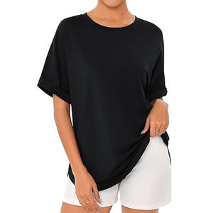 T-shirts pour femmes, couleur personnalisée, manches courtes, col rond, coupe classique, respirants, écologiques, 100% coton, mode estivale tendance - Product Image 6