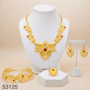 Bagues de doigt en alliage pour femmes, bijoux africains légers, plaqués or micro-argenté, pour les occasions spéciales, avec chaînes de perles en laiton - Product Image 4