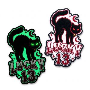 Parches Brillantes en la Oscuridad para Halloween, Insignias Bordadas Personalizadas de Gato Negro para Chaquetas, Sudaderas, Bolsos y Disfraces de Fiesta - Product Image 1