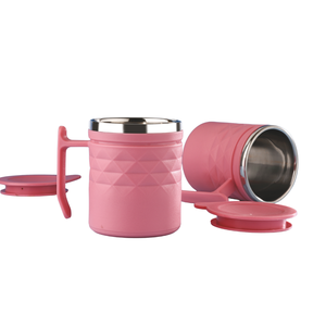 Taza duradera para bebidas, elegante taza de vidrio esmerilado, diseño moderno, agarre cómodo, vaso versátil para el hogar, la oficina y más allá. - Product Image 3