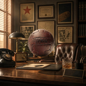 Hand Stitched Genuine Leather <b>Retro</b> <b>Football</b> Vintage Soccer Ball Classic Brown Sports Gift Custom Logo in affordable price - Product Image 2