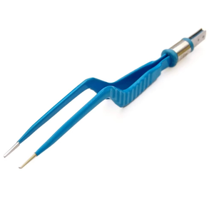 Azicon's European Bipolar Bayonet Forceps - Stainless Steel Reuse Autoclavable Neurosurgical Coagulation Bipolar Bayonet Forceps - Product Image 1