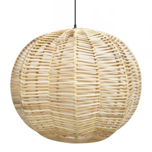 Pantalla de lámpara colgante de bambú de ratán hecha a mano, pantalla de iluminación respetuosa con el medio ambiente sostenible OEM personalizable de Vietnam - Product Image 4