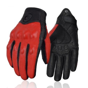 ถุงมือขี่มอเตอร์ไซค์หนังแท้ระบายอากาศได้ดี, ถุงมือขี่มอเตอร์ไซด์ถุงมือขี่มอเตอร์ครอสย้อนยุคหน้าจอสัมผัส - Product Image 3
