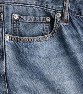 Jean taille haute ample pour femme, coupe décontractée, denim délavé vintage - Product Image 5