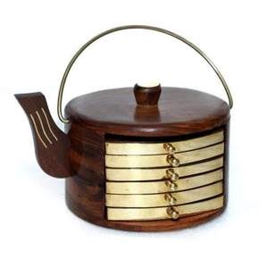 Posavasos de Madera Resistentes para Tazas, Jarras y Bebidas, de Wood Art Store - Product Image 4