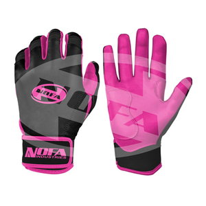 Guantes de Béisbol de Cuero Acolchado Antideslizantes y Ambidiestros de Nofa Industries para Adultos, Profesionales, Hombres y Mujeres, con Cierre de Hebilla Personalizado - Product Image 1