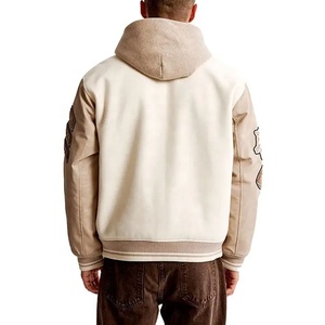 2025 Winter High Quality Streetwear Varsity Jacket Custom Embroidery Letterman Collarless Design <b>Light</b> Feature Customized Logo - Product Image 4