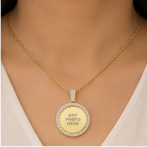 Colgante de Plata 925 Bañado en Oro Personalizable con Foto, Estilo Hip Hop, Diamantes Cultivados en Laboratorio, Colgantes Finos, Ideas de Regalo - Product Image 3