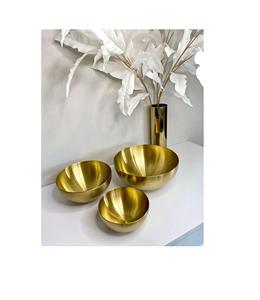 Bol de service en laiton Golden Charm, rehaussant les repas avec chaleur, élégance et un attrait indien classique. - Product Image 4