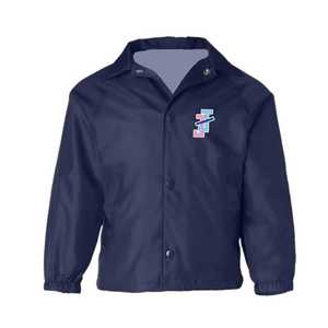 Veste coupe-vent légère pour enfants Jack and Jill Youth Line, bleu marine, boutons pression, vêtements d'extérieur décontractés, manteau scolaire - Product Image 1