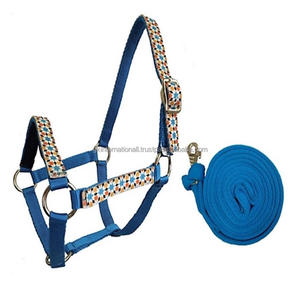 New Arrival Colorful Lightweight Nylon Horse Halter with Printed Design Overlay Customized Horse Racing Halter with <b>Lead</b> <b>Ropes</b> - Product Image 6