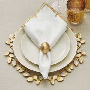 Elegant Gold Metal Napkin Rings Modern Luxury Wedding Dinner <b>Table</b> <b>Decoration</b> <b>Accessories</b> Eco-Friendly Durable Customizable - Product Image 2