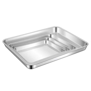 Plat à pâtisserie élégant en acier inoxydable avec revêtement multicouche pour une préparation pratique des desserts faits maison, intérieur spacieux et lisse - Product Image 2