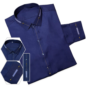 Shalwar Kameez Azul para Hombre, Algodón y Poliéster, Estilo Étnico, Ropa Formal para India y Pakistán - Product Image 4