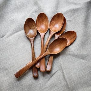 Ensemble de cuillères artisanales en bois de manguier naturel pour la cuisine, la pâtisserie, la salle à manger et le service des salades - Product Image 6