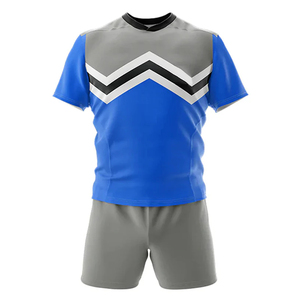 Reliable Top Trending Product Outdoor Sports Training Rugby Uniforms Athletic Sportswear 2 Piece Jersey <b>T</b>-<b>Shirts</b> & Shorts Sets - Product Image 2