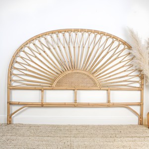 Tête de lit moderne de nouvelle conception, taille Queen, en rotin, cadre de tête de lit, têtes de lit naturelles au prix le plus bas - Product Image 2