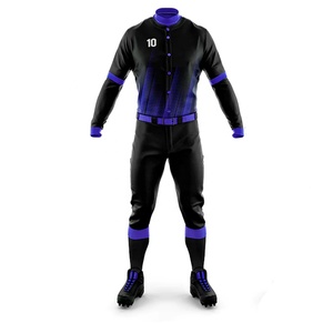 Uniforme de béisbol profesional superventas, conjuntos transpirables, ropa de equipo con contraste de Color, cuello redondo, manga corta, secado rápido, cómodo - Product Image 3