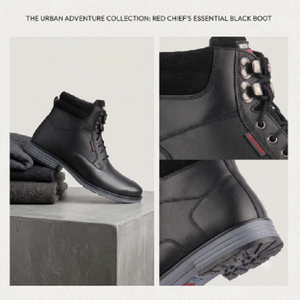 Bottes décontractées noires pour hommes par Red Chief – Chaussures robustes pour le quotidien, confortables pour l'extérieur, style urbain contemporain, idéales pour les voyages - Product Image 4