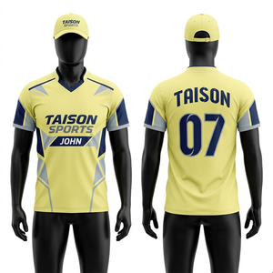 Maillot de cricket pour homme en maille polyester premium 160 GSM, respirant, avec empiècements rose et turquoise, impression par sublimation et broderie personnalisées - Product Image 3