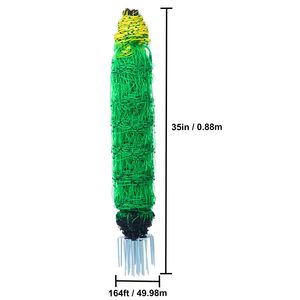 Rete Elettrica Portatile per Recinzione Capre 89 cm H x 50 m L con Pali a Doppia Punta e Pali in PE per Allevamento - Product Image 5