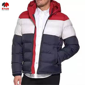 Blouson matelassé sur mesure pour homme, logo personnalisé, fermeture éclair, tissu respirant et confortable, col à capuche - Product Image 5