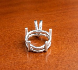 Handmade Solid 925 Silver 10mm Heart 4 Prong Semi Mount Designer Charm Pendant Empty Stone Setting DIY Keepsake Resin Jewelry - Product Image 2