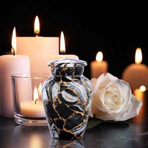 Decorative Luxury Aluminum <b>Keepsake</b> <b>Ash</b> Urn Funeral Memorial Container Featuring Smooth Premium Finish And Detailing - Product Image 6