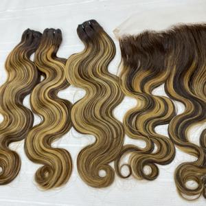Best Body Wave Virgin Indian 100% Vendedores de cabello humano crudo sin procesar para extensiones de cabello - Product Image 1